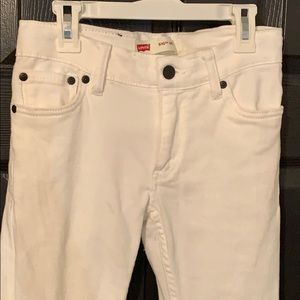 Boys white levi stratus jean